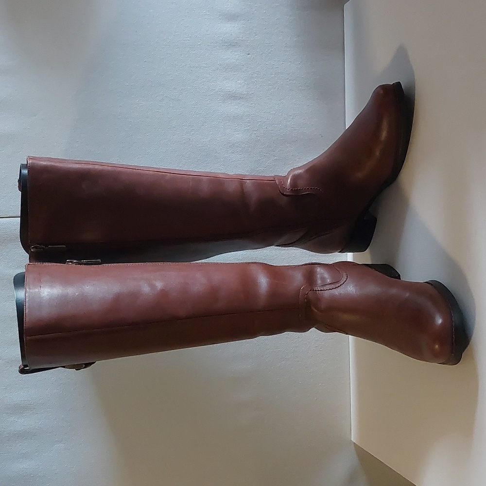 BLONDO Waterproof Wide Calf Brown Leather Riding Boots sz. 7.5 M - Picture 7 of 17